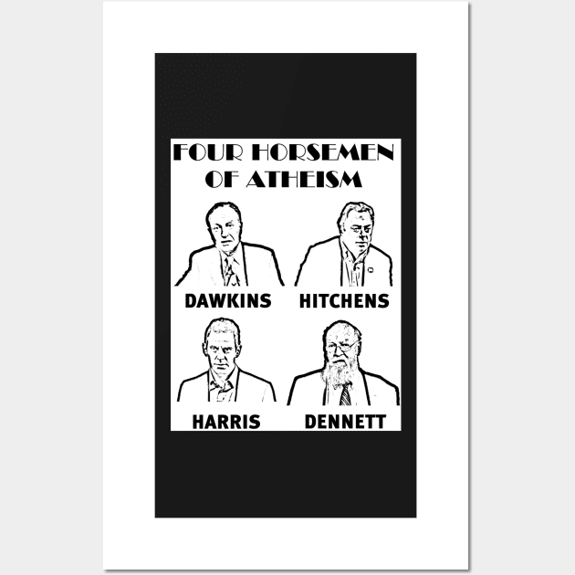 FOUR HORSEMEN OF ATHEISM Wall Art by DJVYEATES